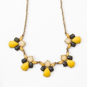 Retro rhinestone choker yellow, gold & gray Charming Charlie vintage vibe summer